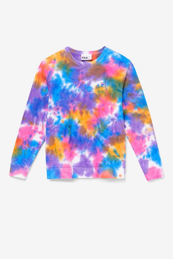 Fila Jamie Tie Dye Crewneck Women's Sweatshirts - Multicolor,NZ 938-52316